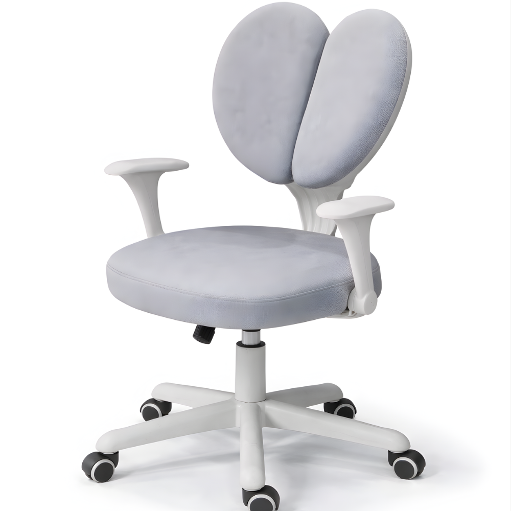 BEEDS Kids Revolving Chair M26 Ergonomic Study Chair with Adjustable Height, Soft Cushioned Seat, 360° Swivel Base & Wheels, Comfortable Chair for Kids Study Room & Home