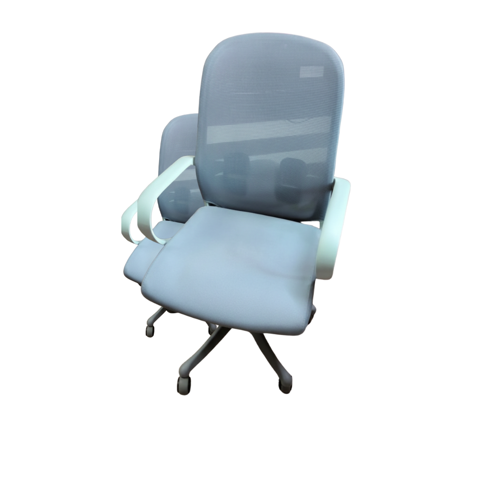 BEEDS Ergonomic Mesh Office Chair 826 | Mid Back Revolving Chair with Wheels | Breathable Mesh Back | Comfortable Cushioned Seat | Office, Home & Study Use (Grey)