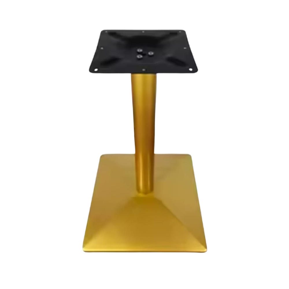 RSE Gold Single Pillar Table Base | Heavy Duty Metal Table Stand with Premium Gold Finish for Cafe, Restaurant, Dining & Commercial Furniture Use