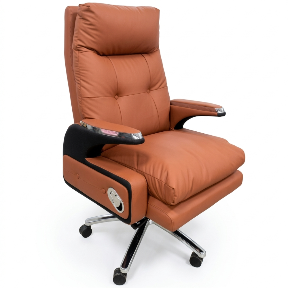 RSE BOSS 08 Executive Office Chair | Premium High Back Boss Chair with Recliner Function | Luxury Leatherette Office Chair for Office & Home