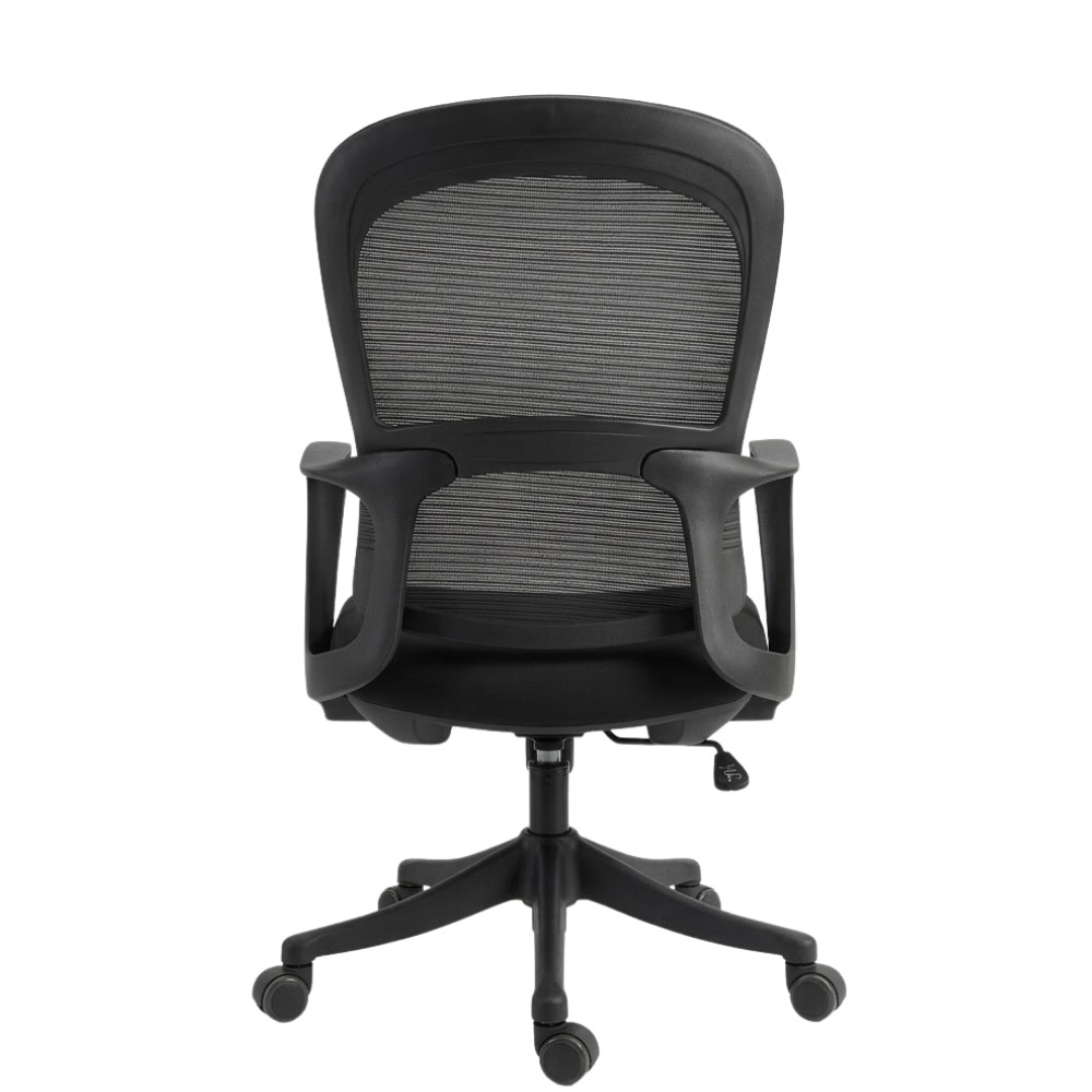 RSE 206 Ergonomic Mesh Office Chair | Revolving Computer Chair with Armrest | Adjustable Height Office Desk Chair | Black Workstation Chair