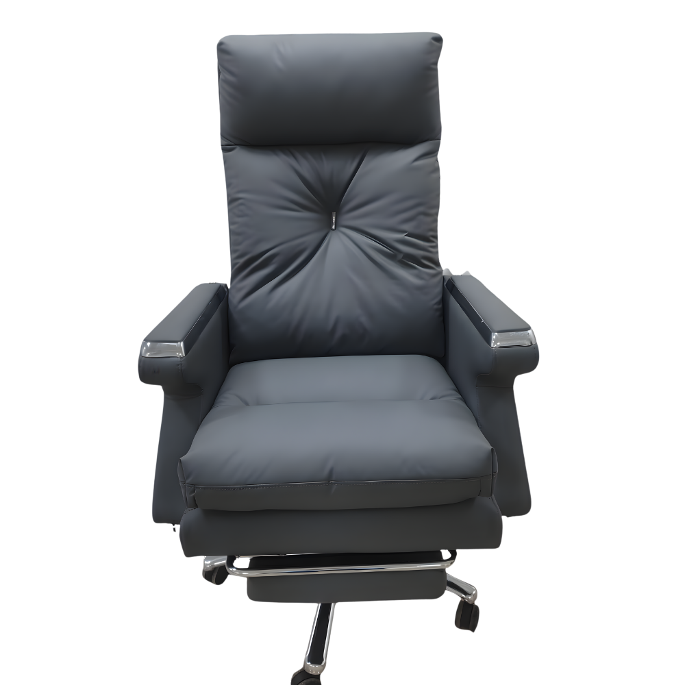 RSE 9062 Executive Recliner Office Chair with Footrest | Premium High Back Ergonomic Boss Chair | Comfortable Leatherette Office Chair for Home & Workplace