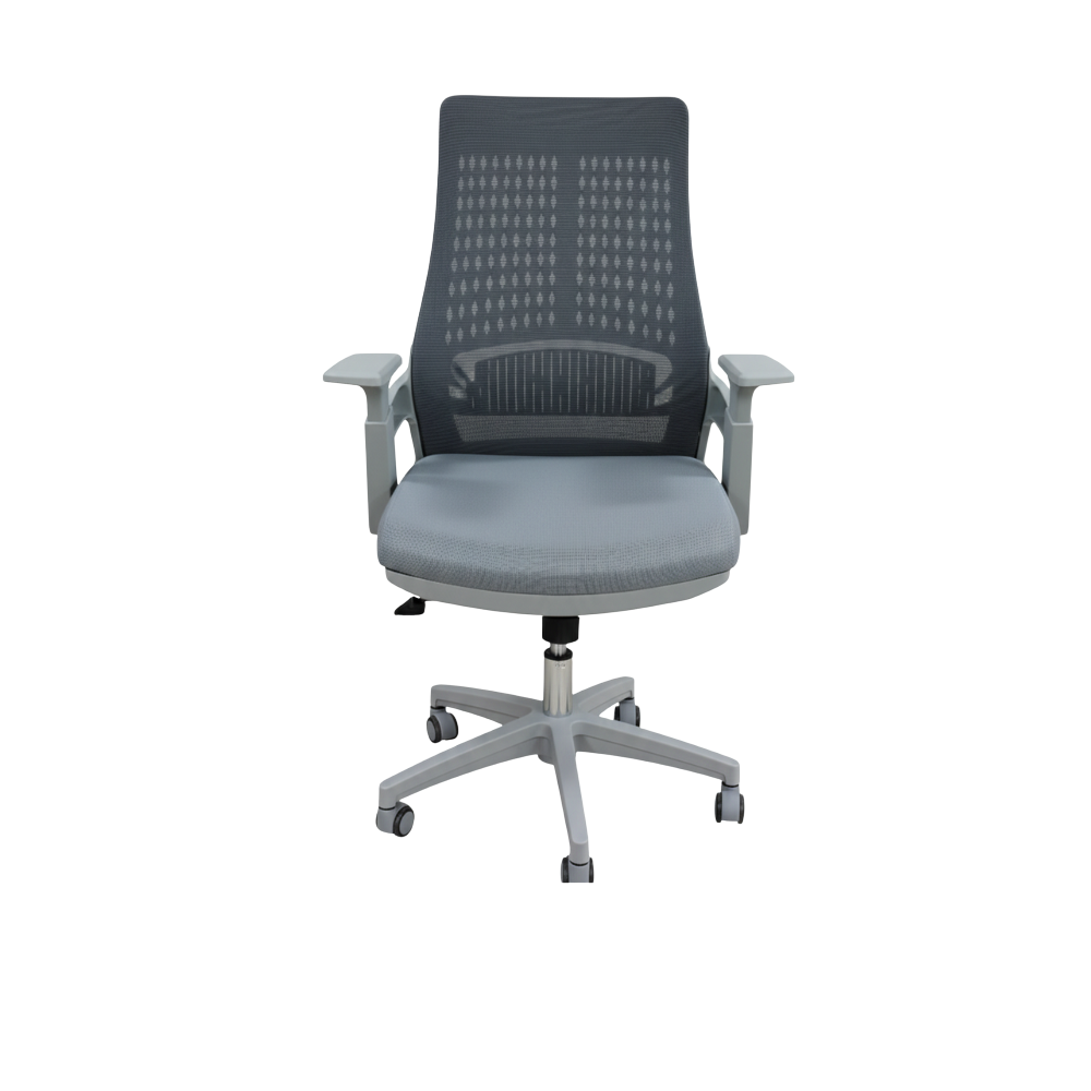 BEEDS 2020B Ergonomic Revolving Office Chair | Breathable Mesh Back with Lumbar Support | Height Adjustable Task Chair with Armrests & Smooth Castor Wheels