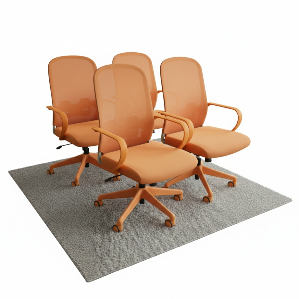BEEDS Ergonomic Mesh Office Chair 826 | Mid Back Revolving Chair with Wheels | Breathable Mesh Back | Comfortable Cushioned Seat | Office, Home & Study Use (Grey)