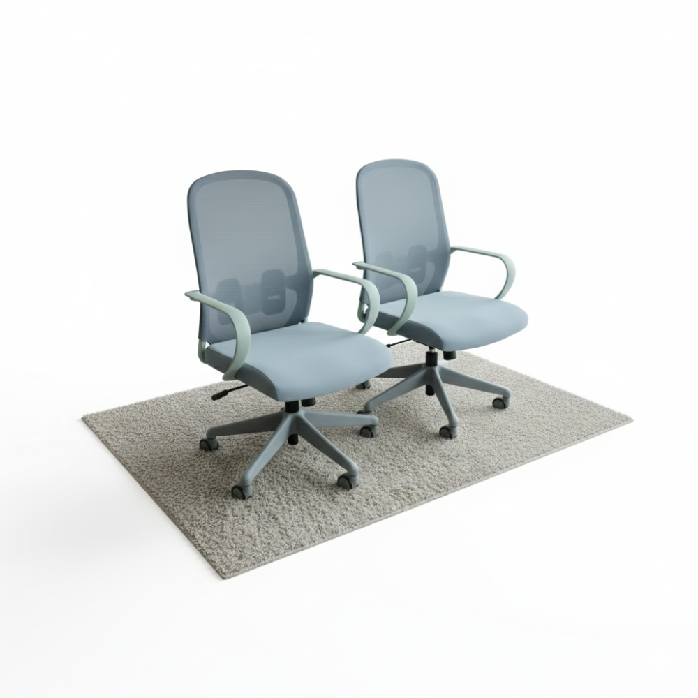 BEEDS Ergonomic Mesh Office Chair 826 | Mid Back Revolving Chair with Wheels | Breathable Mesh Back | Comfortable Cushioned Seat | Office, Home & Study Use (Grey)