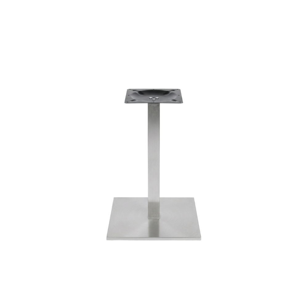 SS Single Pillar Table Base | Stainless Steel Square Pedestal Stand for Dining, Cafe & Restaurant Tables | Heavy Duty Center Support