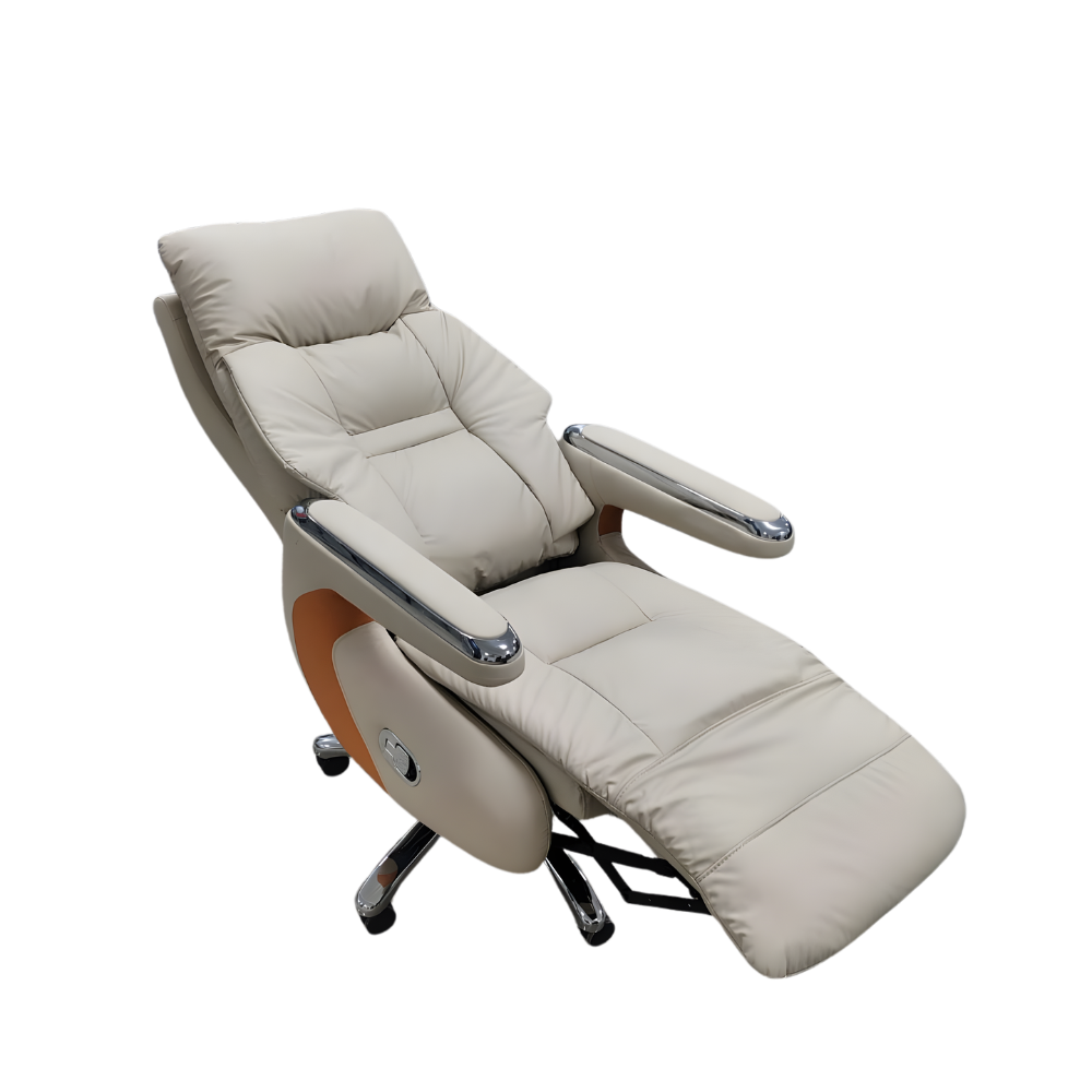 RSE BOSS 09 Premium Executive Recliner Office Chair with Footrest | High Back Luxury Boss Chair | Comfortable Leatherette Office Chair for Office & Home