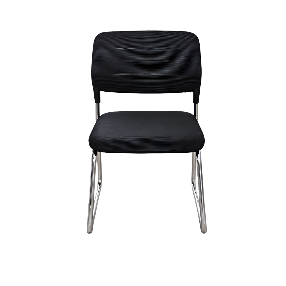 RSE 4003 Visitor Chair | Comfortable Office Visitor Chair with Cushioned Seat & Back | Durable Chrome Frame Waiting Chair for Office & Reception