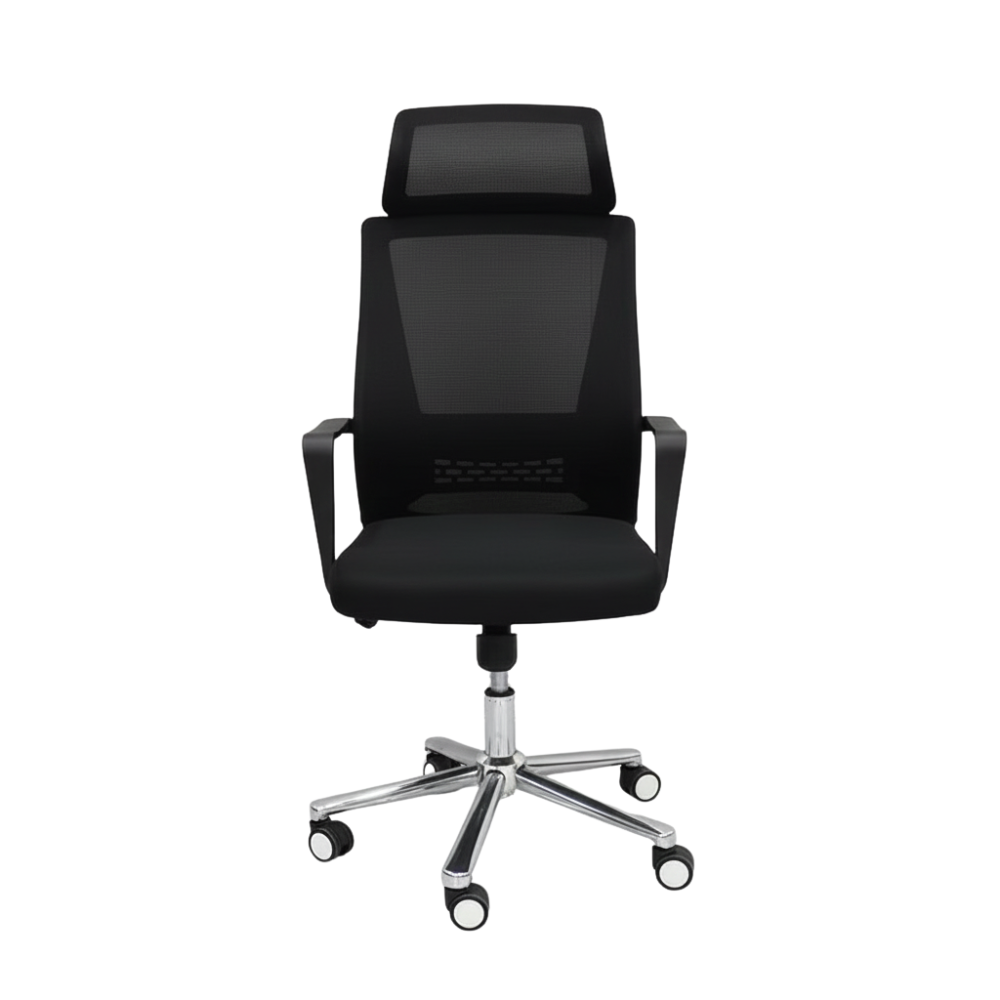 Beeds Revolving Office Chair 9009 with High Back Mesh Design, Adjustable Height, Cushioned Seat & Smooth Caster Wheels