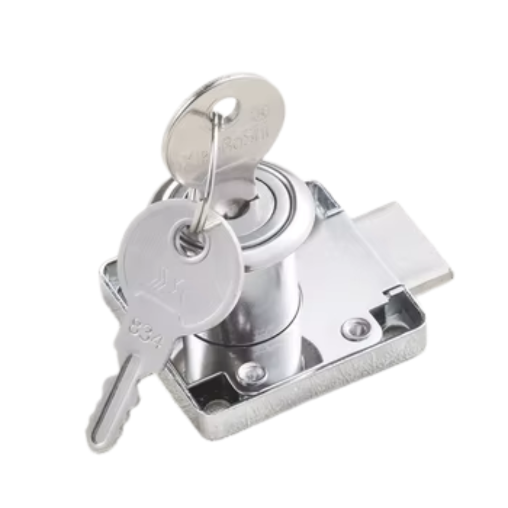 BEEDS Drawer Lock with Keys | Heavy Duty Furniture Lock for Drawer, Cabinet, Cupboard & Wooden Storage Units | High Security Metal Locking System