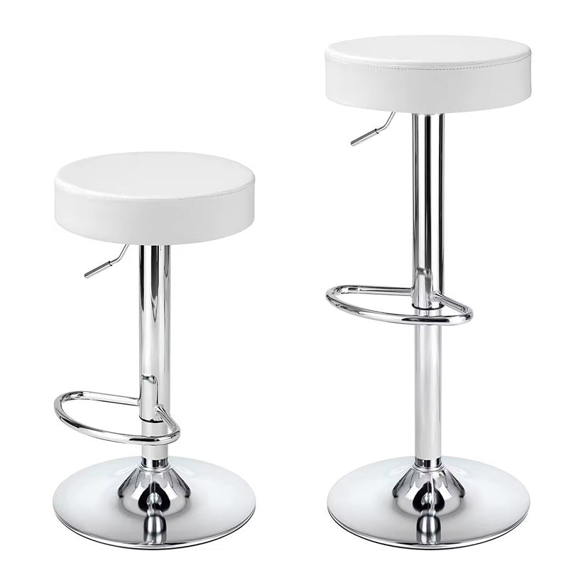 RSE Adjustable Bar Stool with Padded Seat, Chrome Footrest, Gas Lift Mechanism, Ergonomic Comfort, Sleek Modern Design for Kitchen or Bar