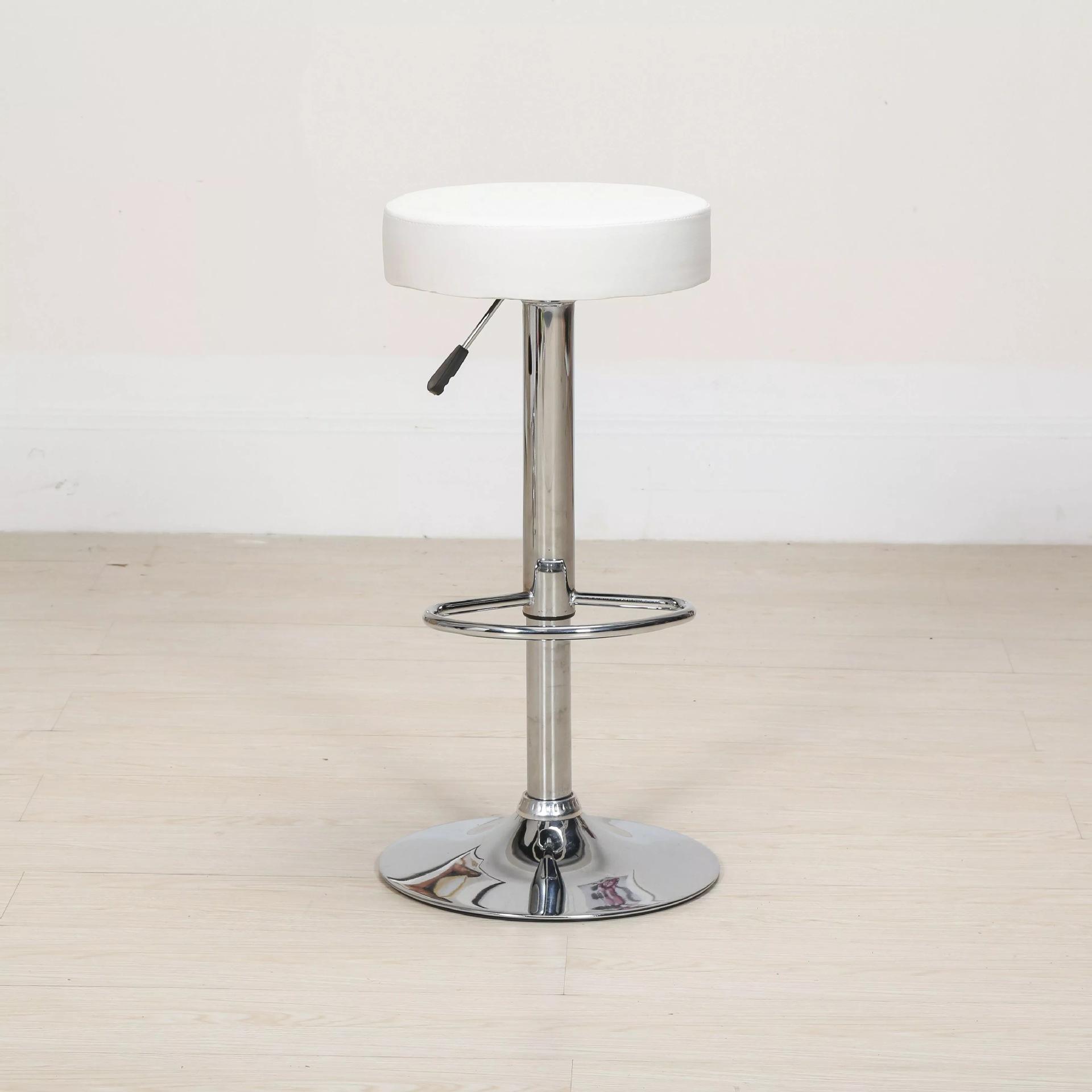 RSE Adjustable Bar Stool with Padded Seat, Chrome Footrest, Gas Lift Mechanism, Ergonomic Comfort, Sleek Modern Design for Kitchen or Bar