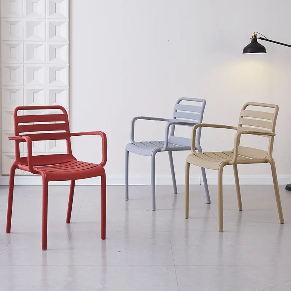 RSE Plastic Chair with Modern Armrests, Durable Lightweight Frame, Versatile Colour Options for Home, Office, Garden & Café