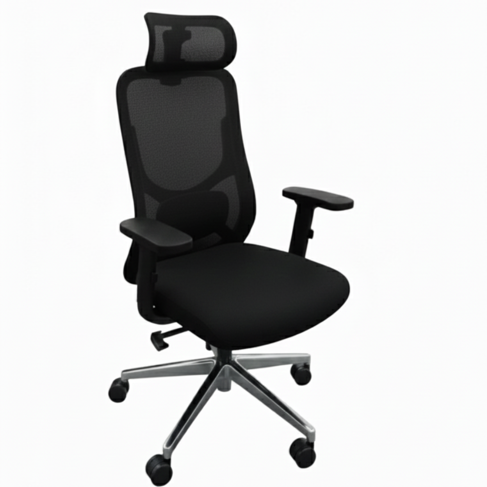 Beeds Revolving Chair 2288 High Back Ergonomic Mesh Office Chair with Headrest, Adjustable Arms & Smooth Castors