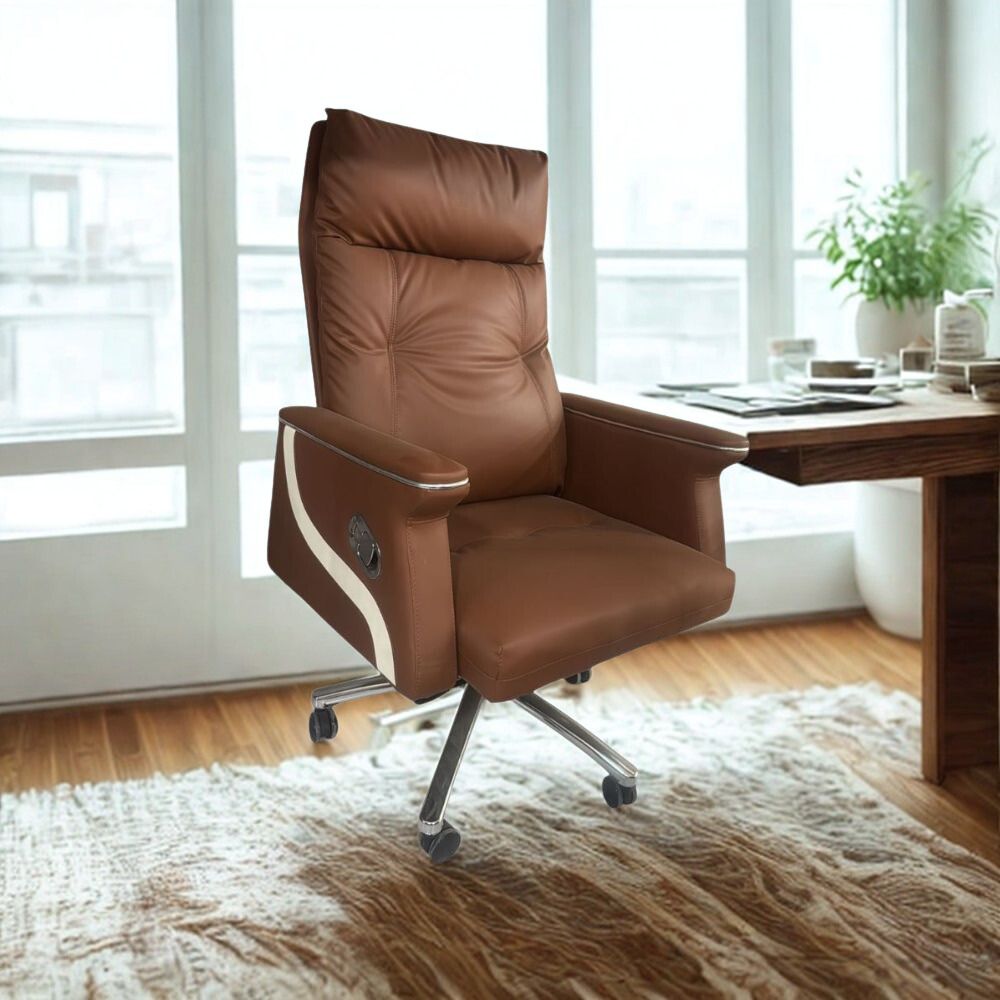 RSE Boss Chair with Recliner, Ergonomic Support, and Smooth Wheels – Premium Boss Chair for Office, Meeting Room, and Home Workspace