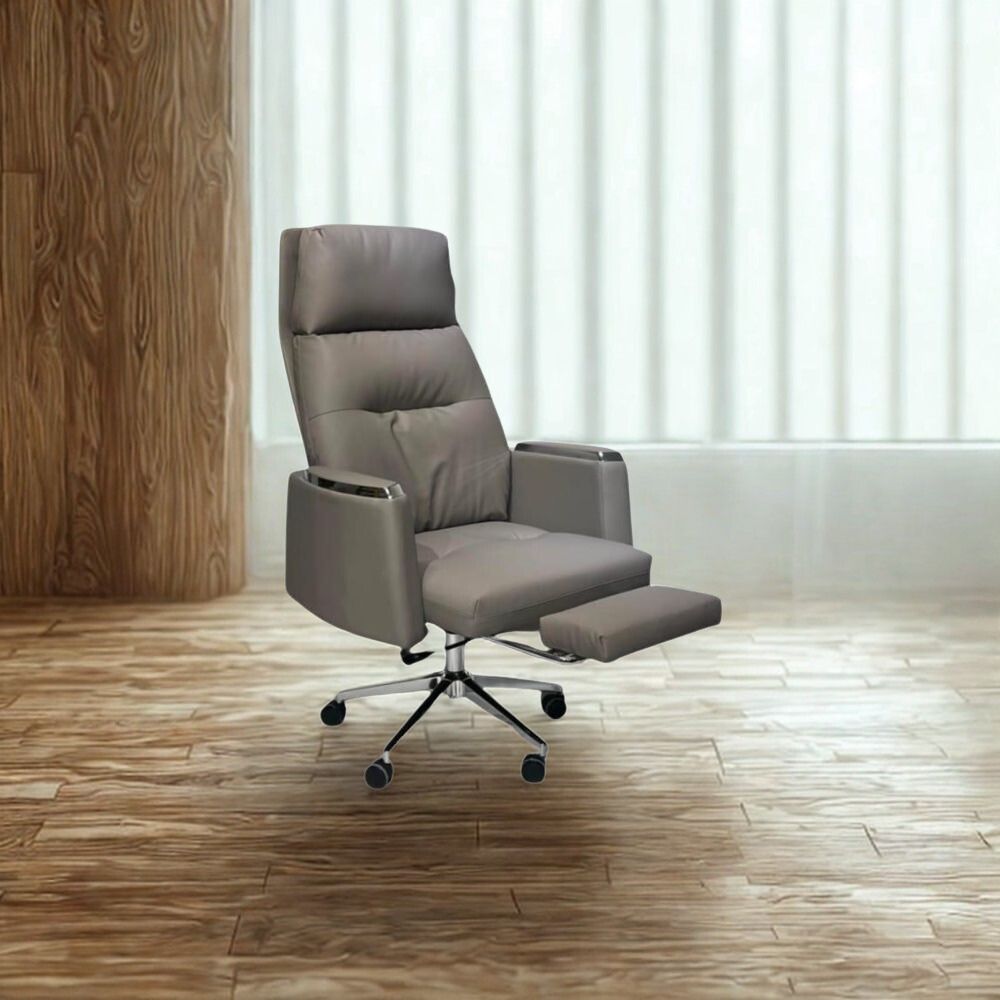 RSE Boss Chair with Recliner, Footrest, and Ergonomic Padding – Comfortable Boss Chair for Office and Home Workspace