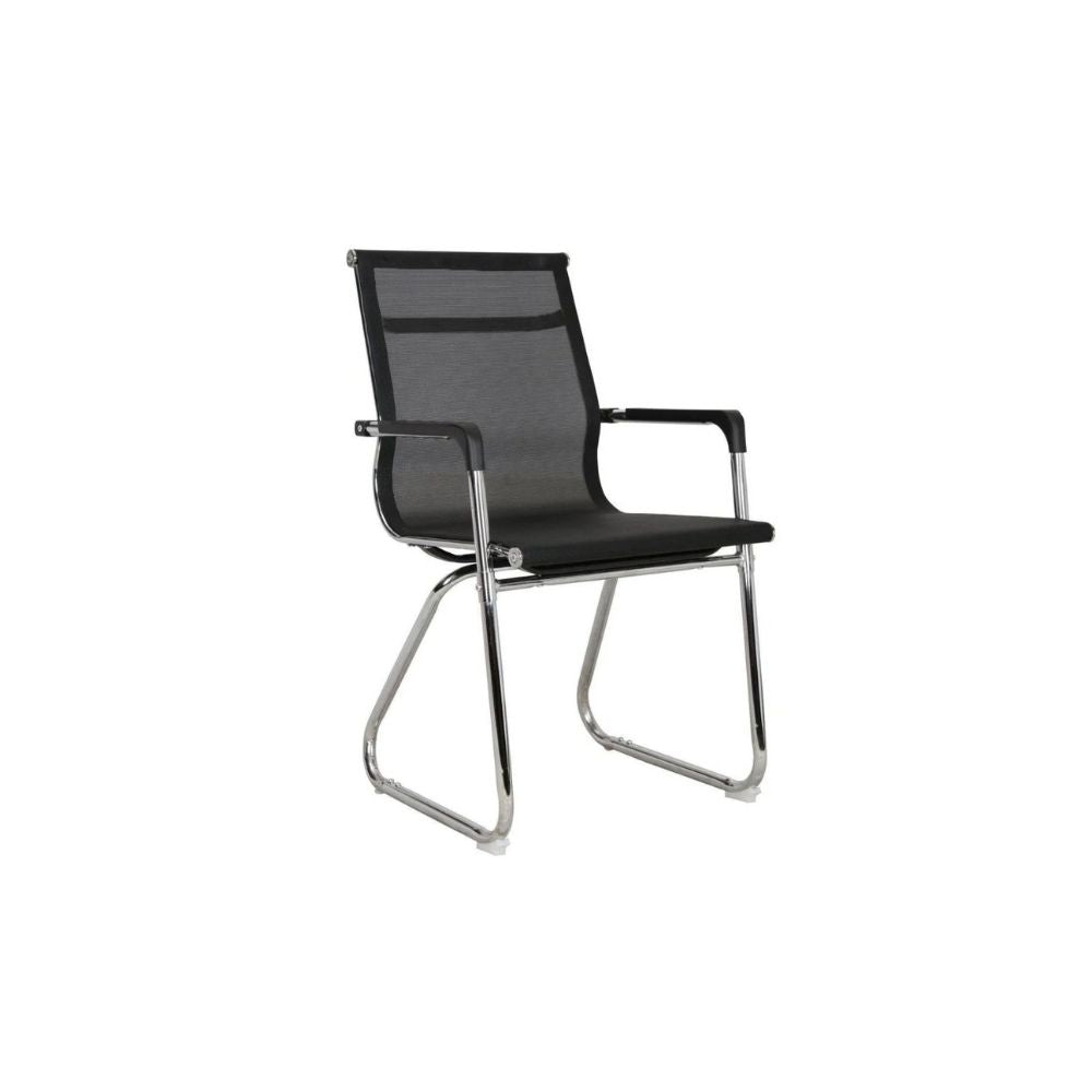 RSE Sleek Visitor Chair with Breathable Mesh, Metal Frame, and Comfortable Seat for Office, Conference Room, Reception, or Meeting Areas