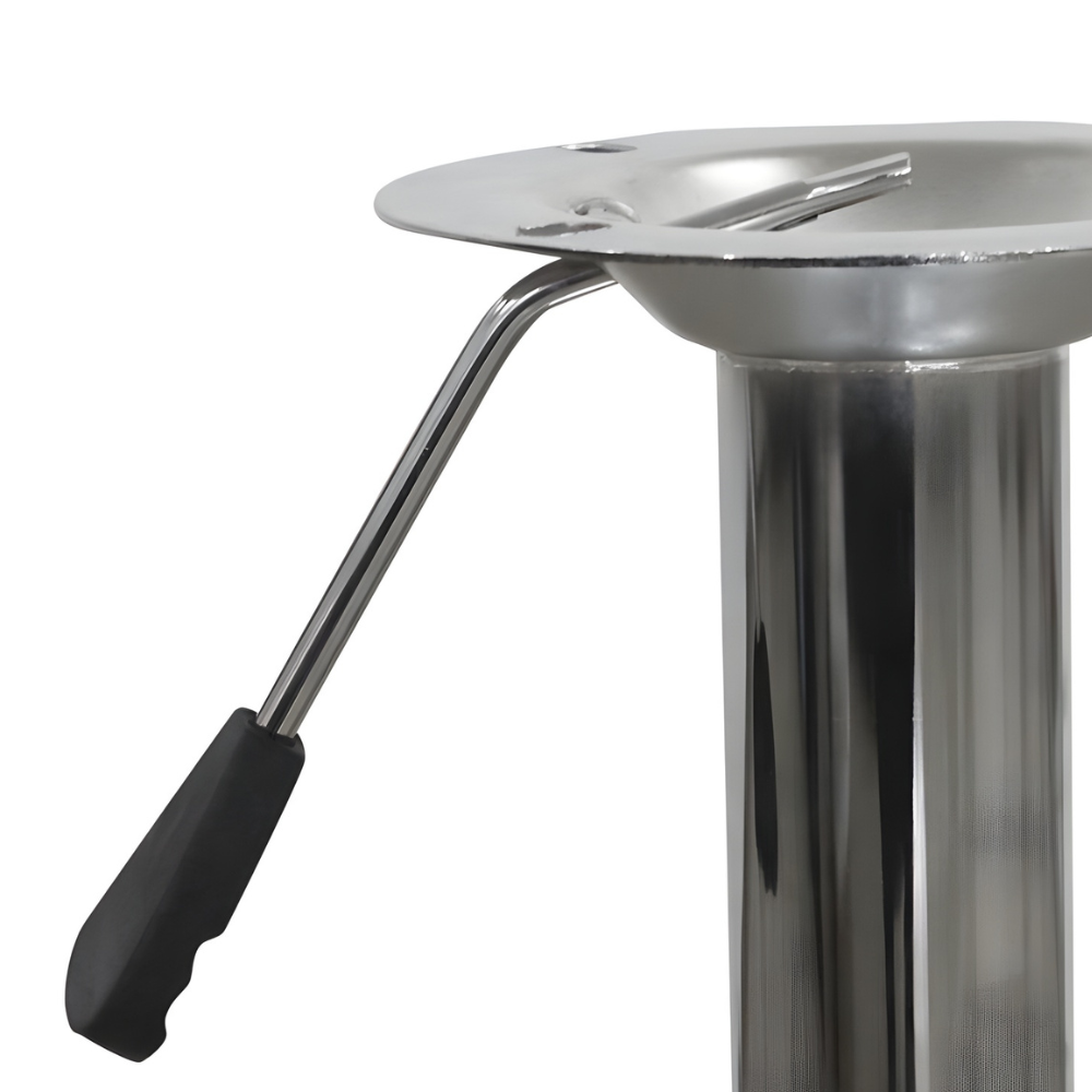 BEEDS Premium Bar Stool Base & Gas Lift Set - Chrome/Gold Plated Swivel Stand with Footrest & Hydraulic Cylinder - Replacement Kit for Adjustable Bar Stools