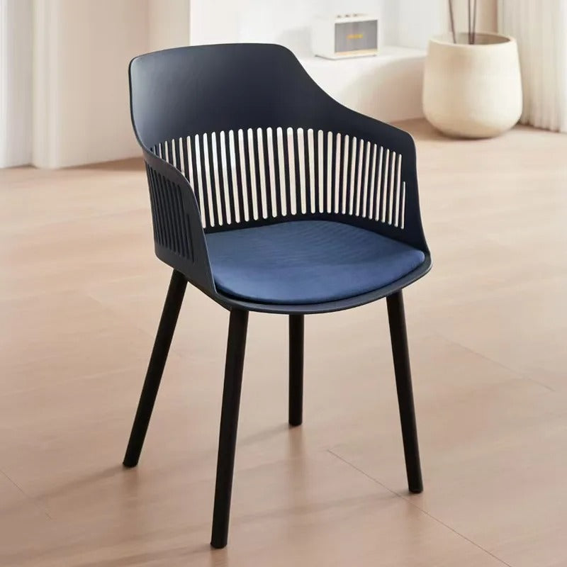 RSE Designer Cafe Chair with Cushioned Seat, Premium Plastic Shell, Sturdy Black Legs – Modern Accent for Restaurant, Home & Bistro