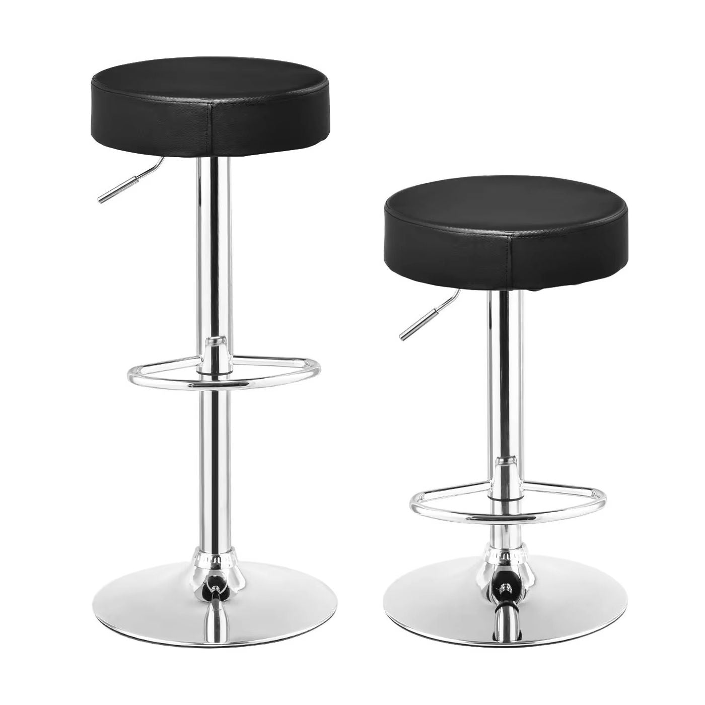 RSE Adjustable Bar Stool with Padded Seat, Chrome Footrest, Gas Lift Mechanism, Ergonomic Comfort, Sleek Modern Design for Kitchen or Bar