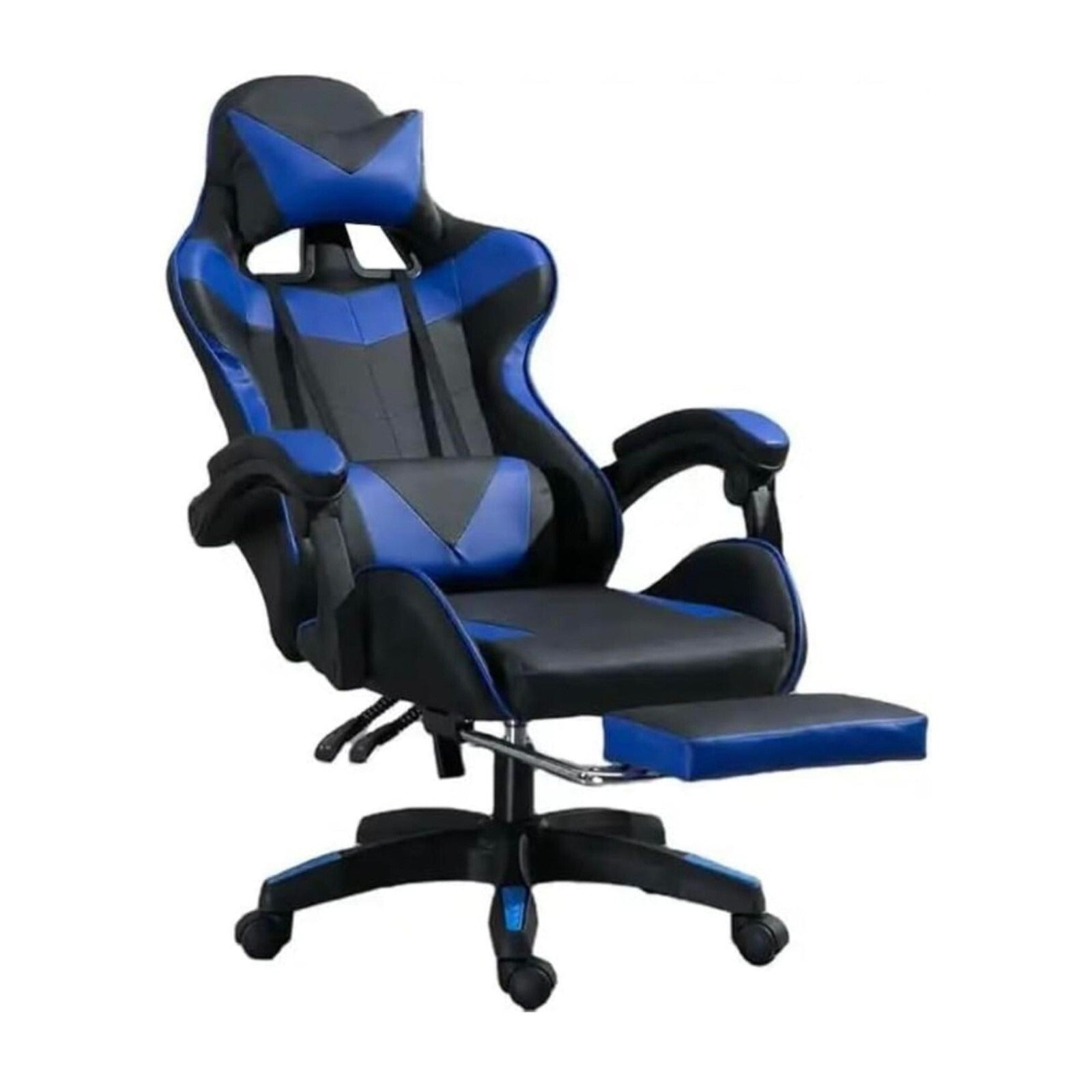 RSE Ergonomic High Back Gaming Chair with Footrest, PC Racing Chair for Office & WFH, Adjustable Lumbar Support & Armrest
