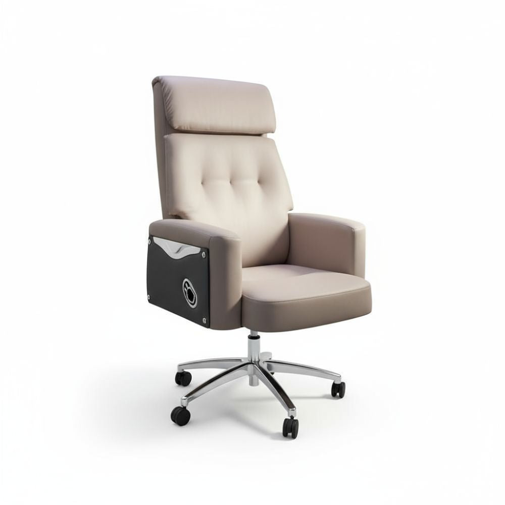 RSE Boss Chair with Recliner, Ergonomic Support, and Smooth Wheels – Stylish and Comfortable Boss Chair for Office, Conference, and Home Workspace