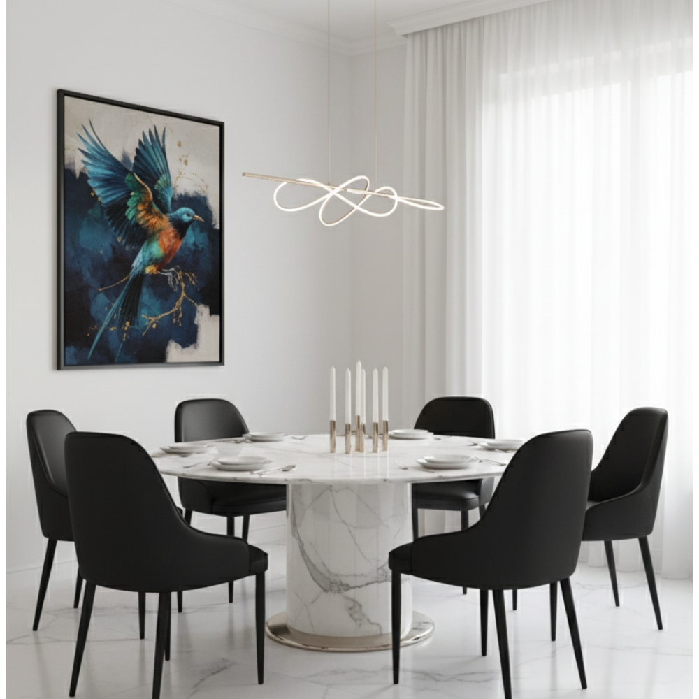 RSE Modern Dining Chair for Living Room, Kitchen, Bedroom, Premium Upholstery, Ergonomic Metal Legs, Designer Accent Furniture