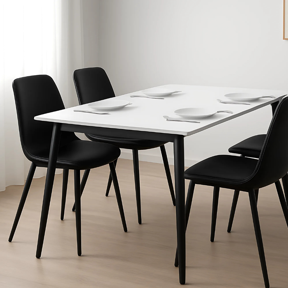 RSE Modern Dining Chair for Living Room, Kitchen, Bedroom, Metal Legs, Premium Upholstery, Designer Accent Furniture