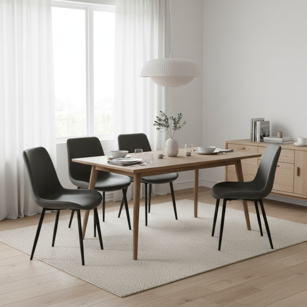 RSE Modern Dining Chair for Living Room, Kitchen, Bedroom, Metal Legs, Premium Upholstery, Designer Accent Furniture