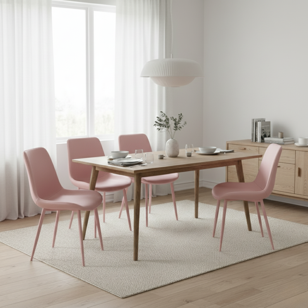 RSE Modern Dining Chair for Living Room, Kitchen, Bedroom, Metal Legs, Premium Upholstery, Designer Accent Furniture