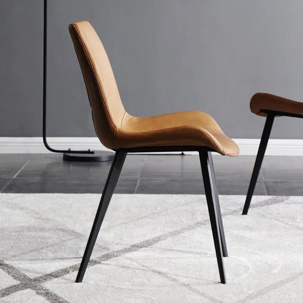 RSE Modern Dining Chair for Living Room, Kitchen, Bedroom, Metal Legs, Premium Upholstery, Designer Accent Furniture