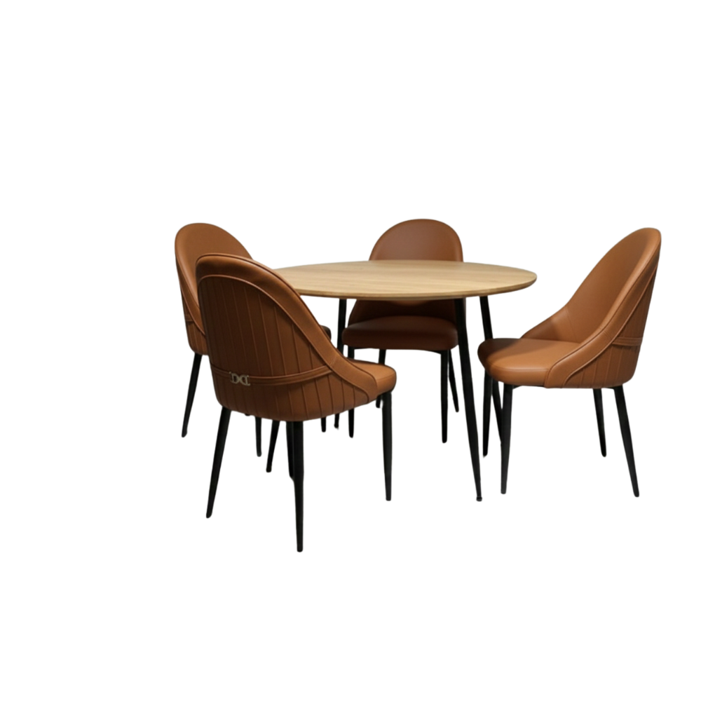 Beeds  Dining Chair 135 | Premium Upholstered Dining Chair in Elegant Grey | Modern Luxury Chair for Dining Room, Restaurant, Hotel & Café Seating