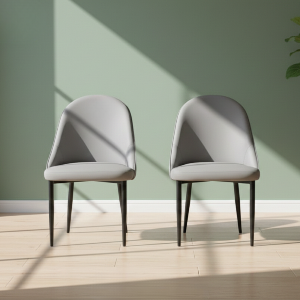 Beeds  Dining Chair 135 | Premium Upholstered Dining Chair in Elegant Grey | Modern Luxury Chair for Dining Room, Restaurant, Hotel & Café Seating