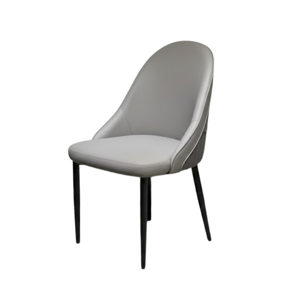 Beeds  Dining Chair 135 | Premium Upholstered Dining Chair in Elegant Grey | Modern Luxury Chair for Dining Room, Restaurant, Hotel & Café Seating