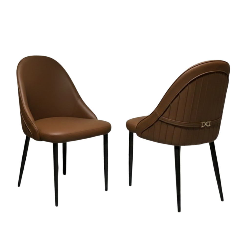 Beeds  Dining Chair 135 | Premium Upholstered Dining Chair in Elegant Grey | Modern Luxury Chair for Dining Room, Restaurant, Hotel & Café Seating