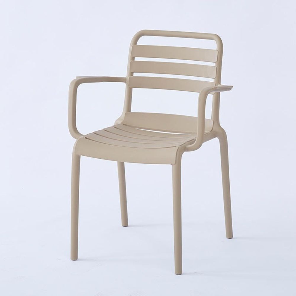 RSE Plastic Chair with Modern Armrests, Durable Lightweight Frame, Versatile Colour Options for Home, Office, Garden & Café