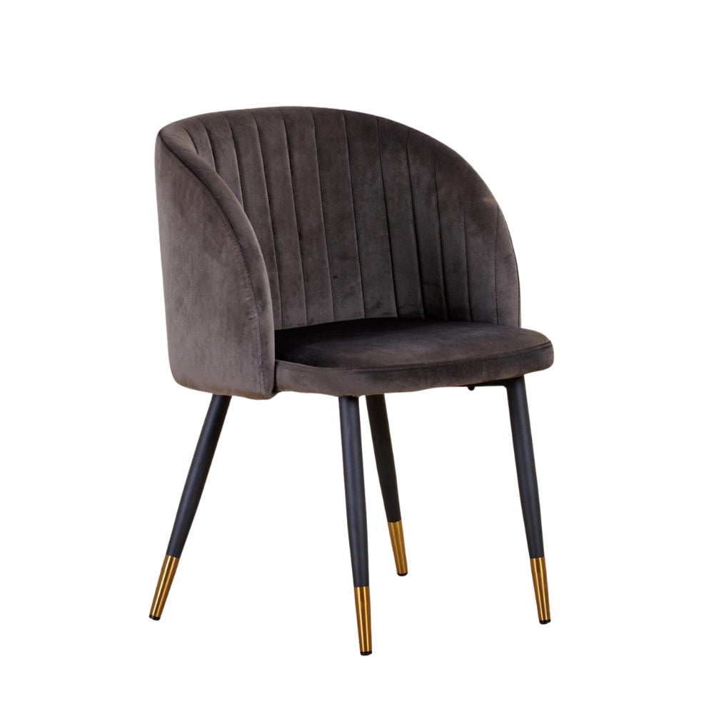 RSE Upholstered Cafe & Dining Chair, Modern Velvet Accent Chair with Metal Legs for Living Room & Home Decor