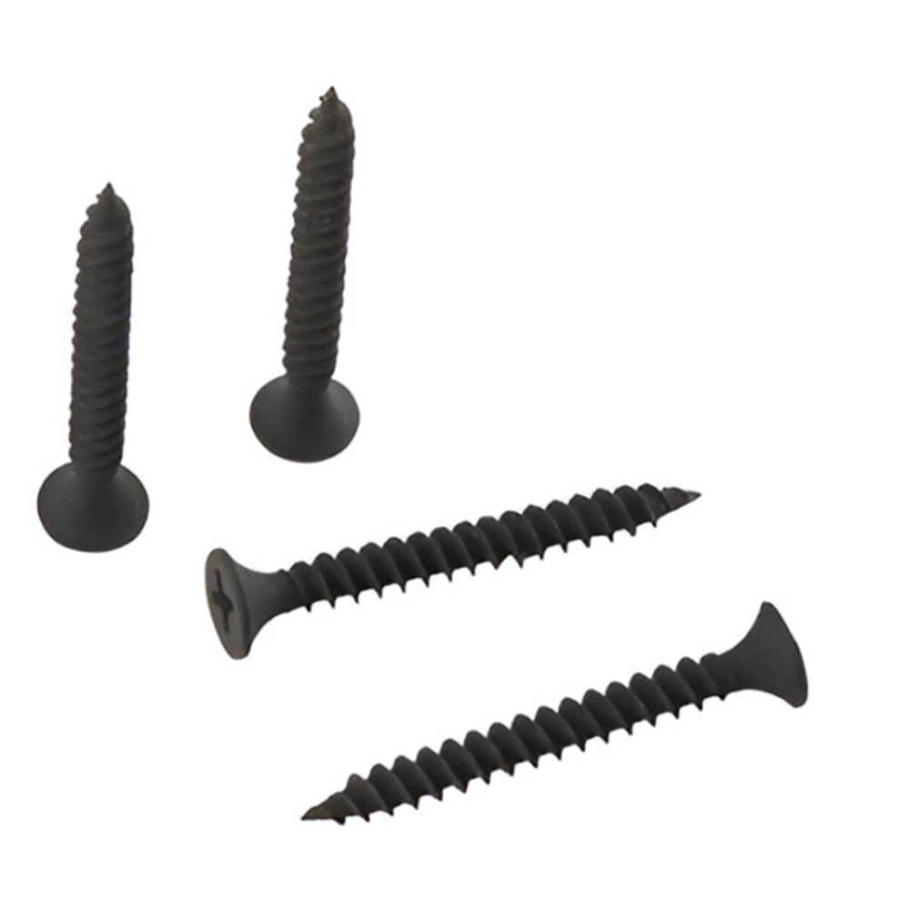 BEEDS Heavy-Duty Black Phosphate Drywall Screws 6 no. Coarse Thread, Bugle Head, Self-Tapping Fasteners for Gypsum Board & Wood Per Kg