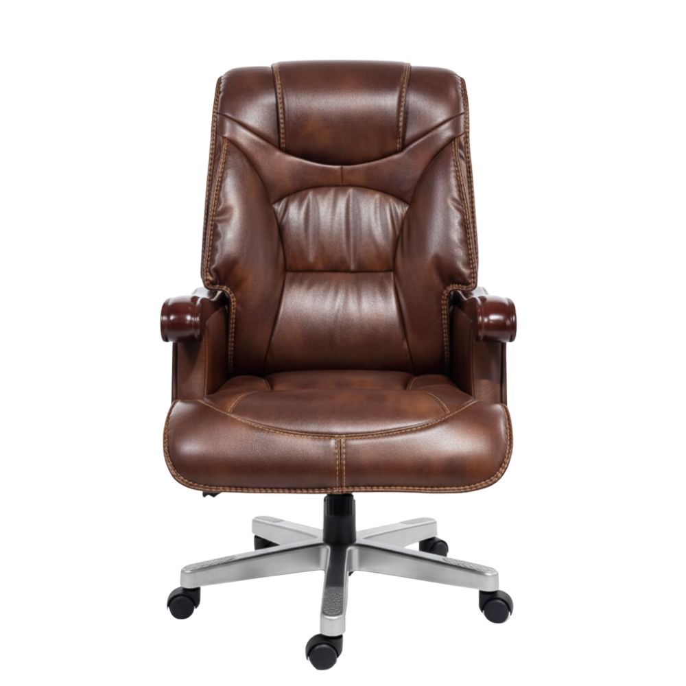 Beeds F117 Boss Chair Ergonomic High Back Office Chair with Padded Seat Adjustable Tilt and Smooth Rolling Wheels for Comfortable Professional Workspaces