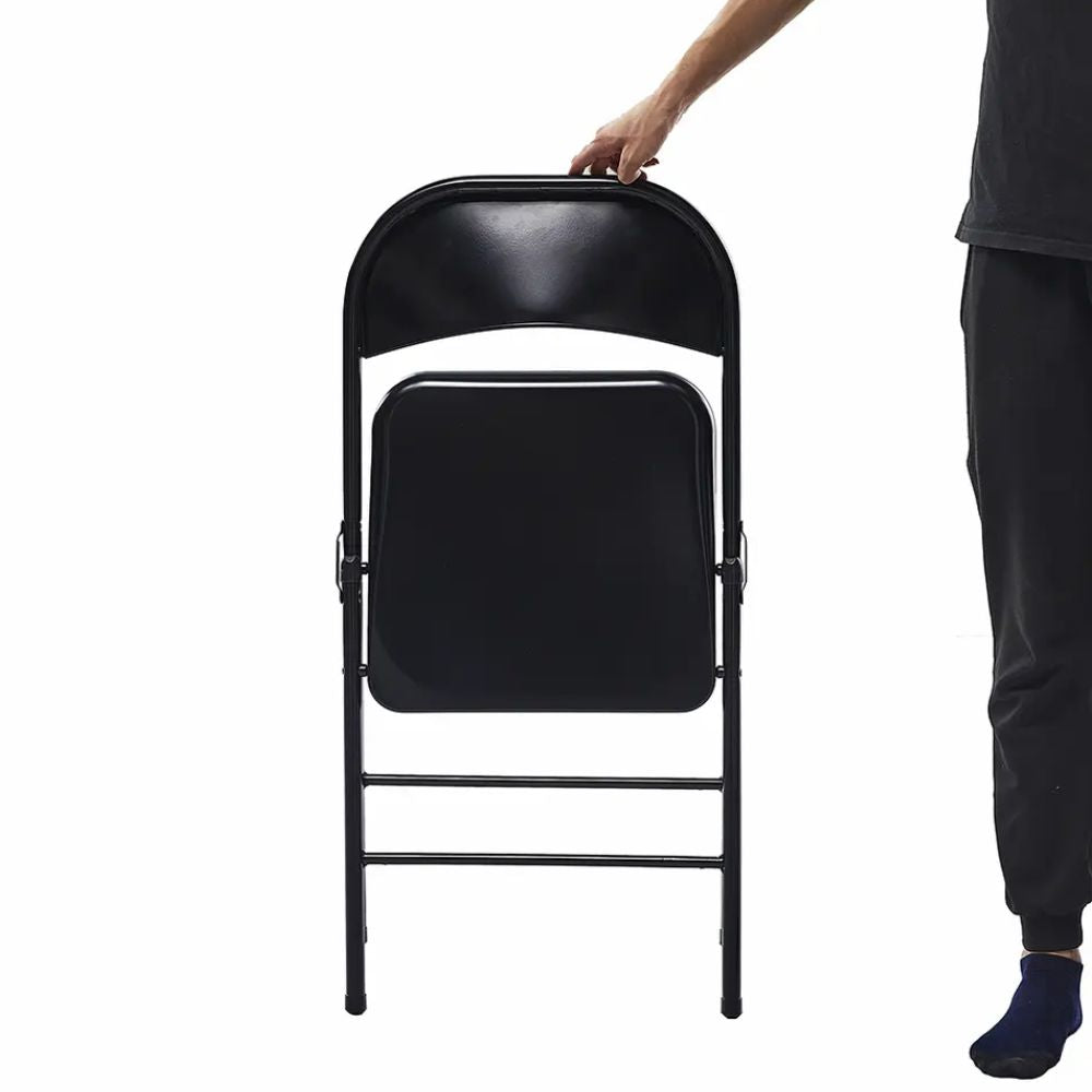 RSE Padded Folding Chair for Home & Office, Portable & Multipurpose Chair with Sturdy Metal Frame for Extra Seating