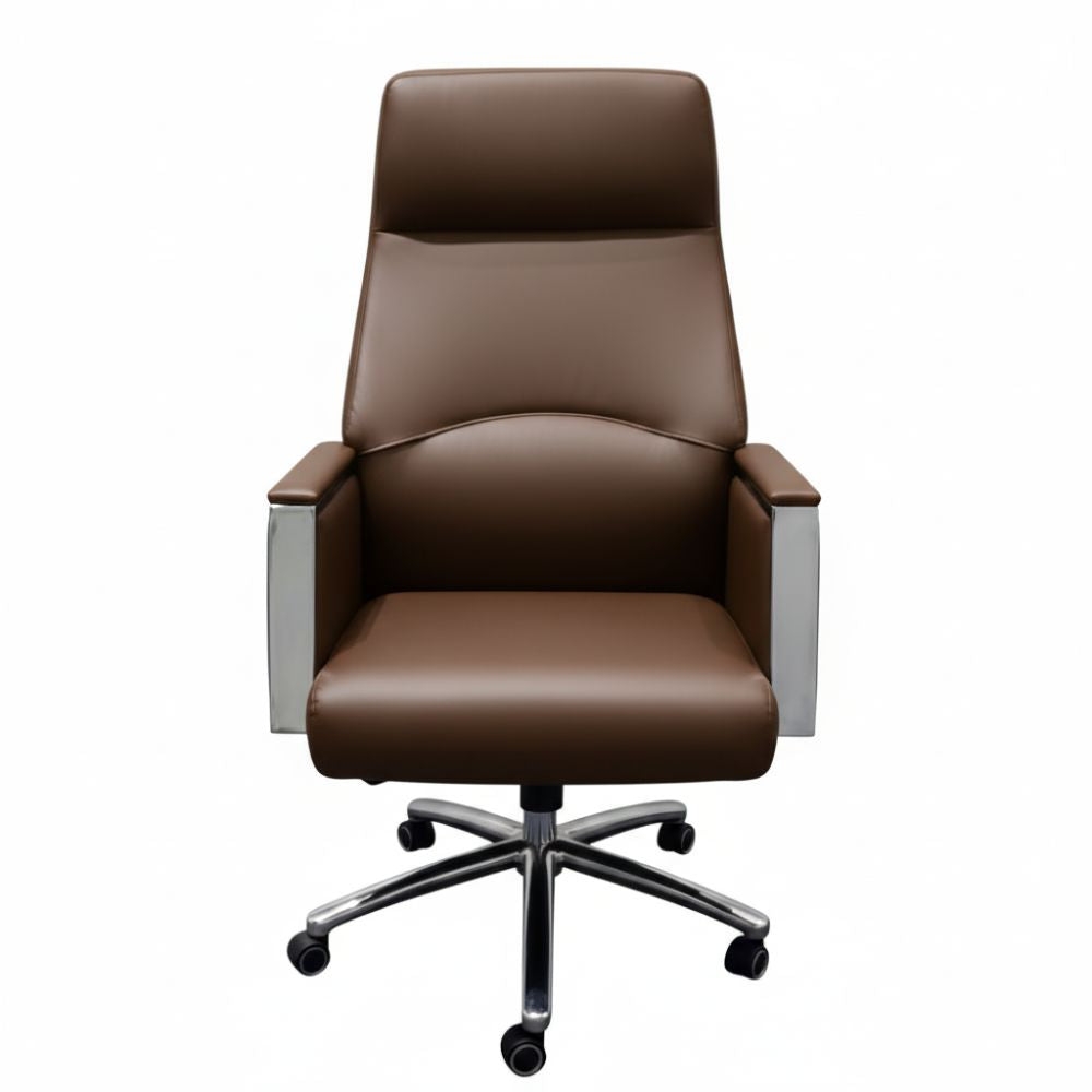 RSE Boss Chair with Reclining Function, Ergonomic Support, and Smooth Wheels – Stylish Leather Boss Chair for Office, Conference, and Home Workspace