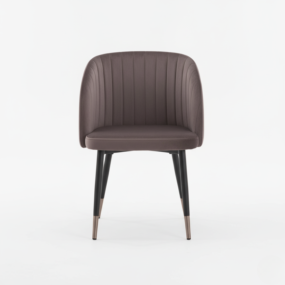 RSE Upholstered Cafe & Dining Chair, Modern Velvet Accent Chair with Metal Legs for Living Room & Home Decor