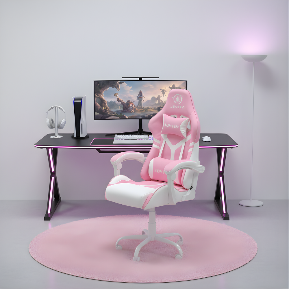 RSE High Back Reclining Gaming Chair with Footrest for PC & Office, Ergonomic Racer Style Computer Chair with Lumbar Support