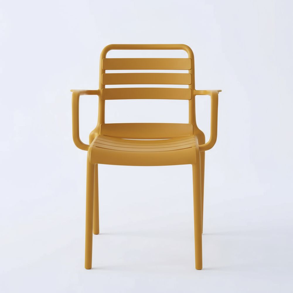 RSE Plastic Chair with Modern Armrests, Durable Lightweight Frame, Versatile Colour Options for Home, Office, Garden & Café