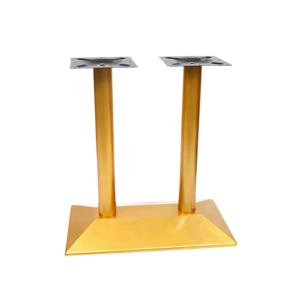 RSE Table Base Accessories – Premium Gold Double Column Rectangular Support for Dining & Cafe Tables