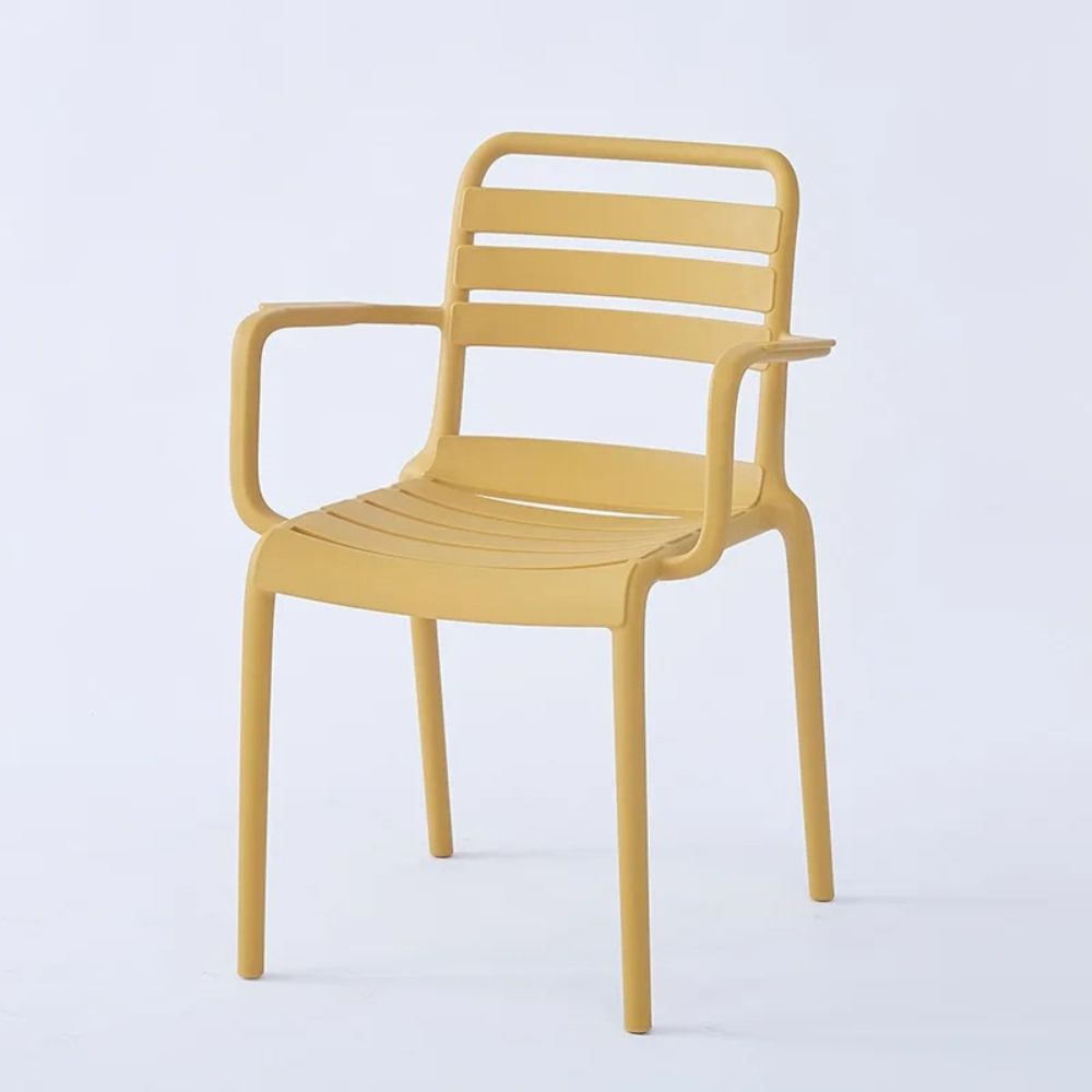 RSE Plastic Chair with Modern Armrests, Durable Lightweight Frame, Versatile Colour Options for Home, Office, Garden & Café
