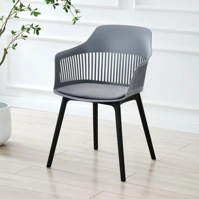 RSE Designer Cafe Chair with Cushioned Seat, Premium Plastic Shell, Sturdy Black Legs – Modern Accent for Restaurant, Home & Bistro