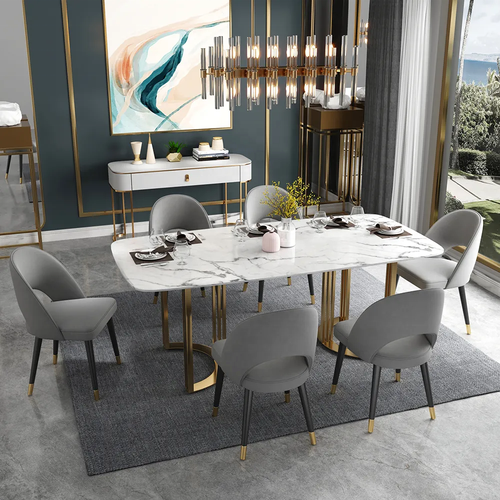 RSE Modern Velvet Dining Chair with Gold-Tipped Legs, Comfortable Cushion, Stylish Upholstery, Durable and Elegant Design