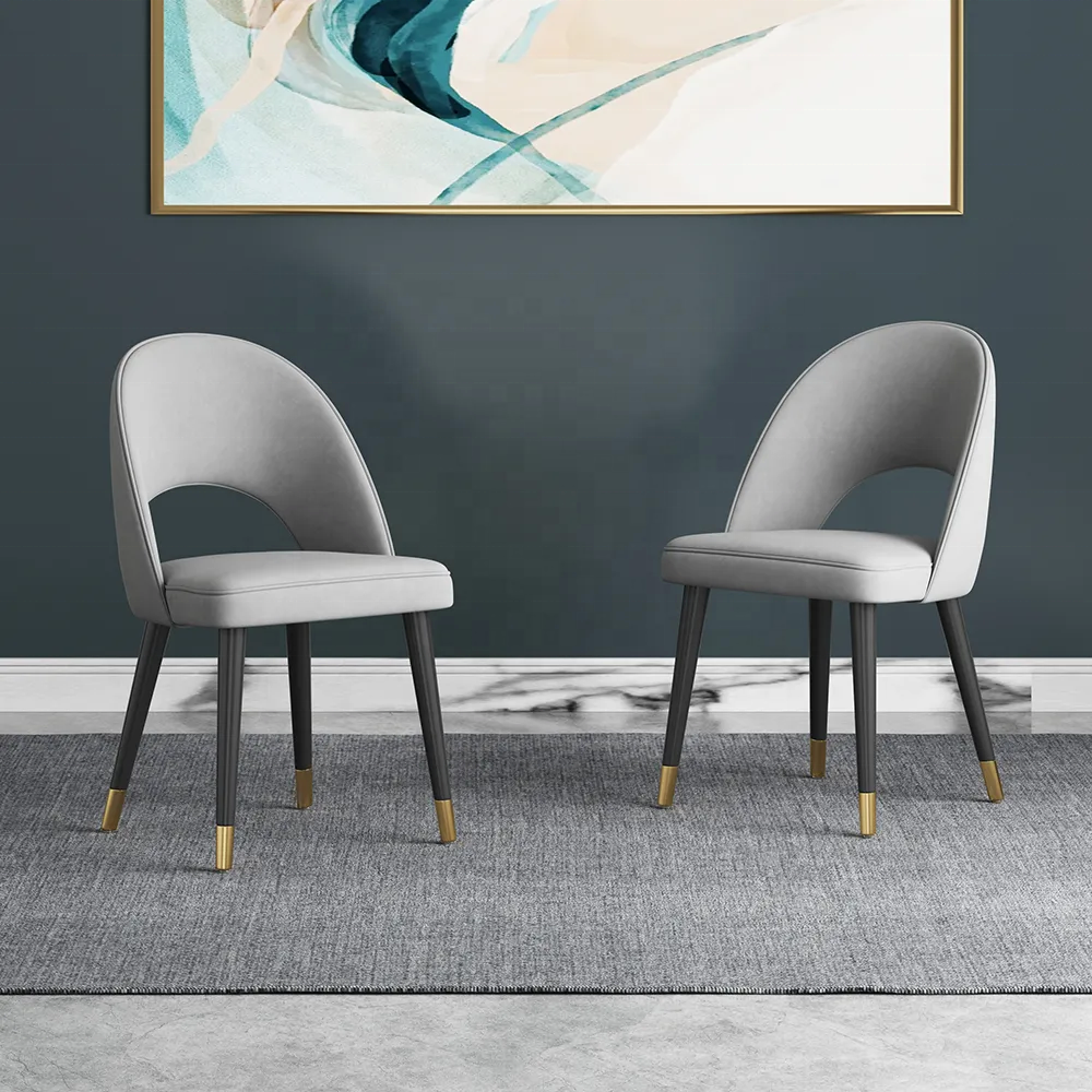 RSE Modern Velvet Dining Chair with Gold-Tipped Legs, Comfortable Cushion, Stylish Upholstery, Durable and Elegant Design