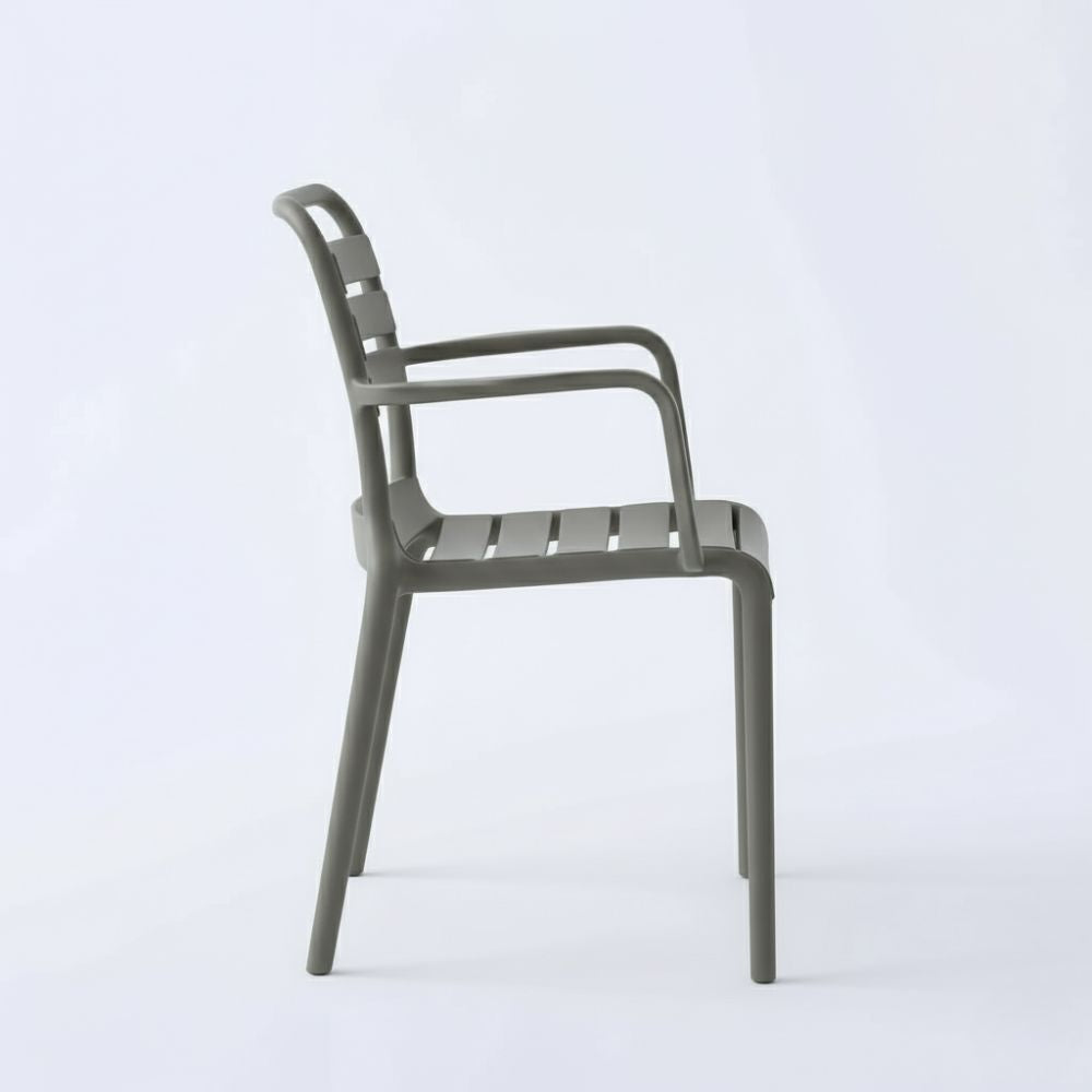 RSE Plastic Chair with Modern Armrests, Durable Lightweight Frame, Versatile Colour Options for Home, Office, Garden & Café